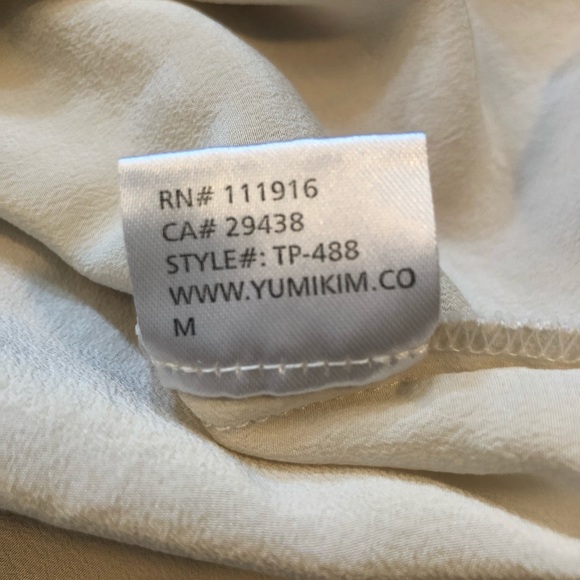 Yumi Kim Women’s White 100% Silk Top (Small) - Picture 8 of 8